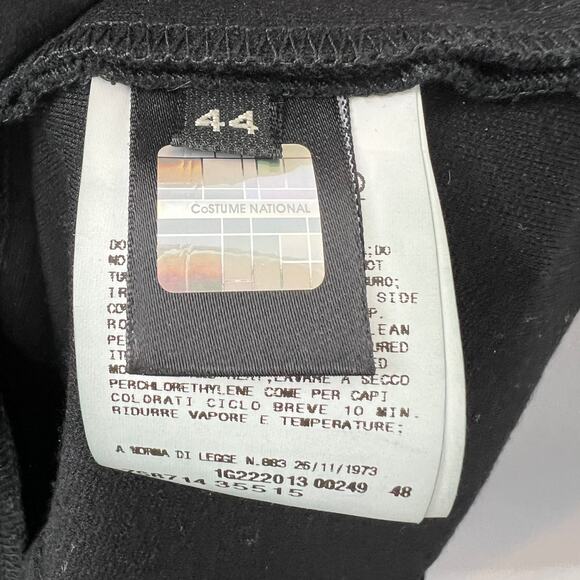 Costume National Black Mixed Media 44 Panel Top Suede/ Crew Neck Sleeveless - Picture 9 of 10